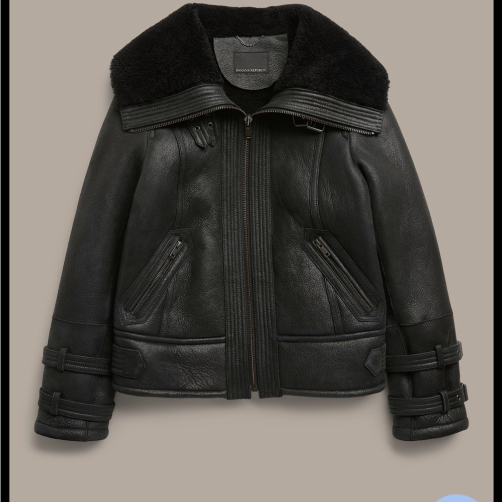 Banana Republic Shearling Aviator Jacket
